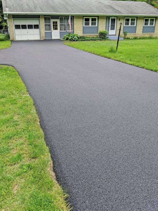 Blacktop Driveway with Clear Edges
